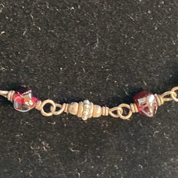 SILPADA Retired Faceted Red GARNET Beaded Sterling Silver Necklace N1053 - Picture 7 of 13